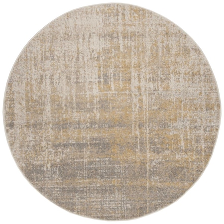 Safavieh 12 x 12 ft. Adirondack Contemporary Round Area Rug; Creme & Gold ADR207A-12R
